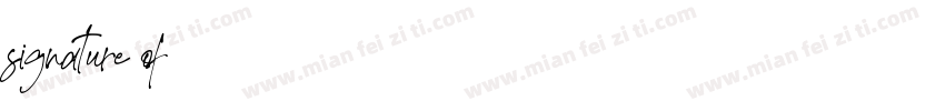 signature of字体转换